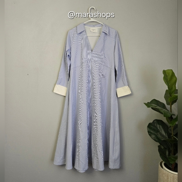 Pomander Place Blue Stripe Cannes Maxi Dress - Picture 3 of 9